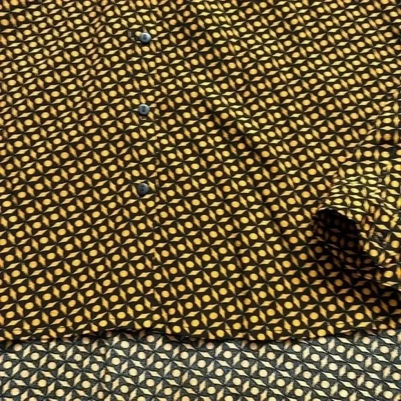 🔥Esqualo🔥 | Gold and  black patterned button up blouse - Picture 3 of 11
